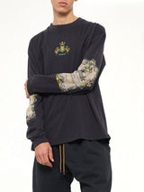 Bordeaux Reserve LS T-Shirt in Vintage Black/Green