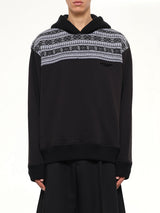 Chain Stitch Hoodie in Black