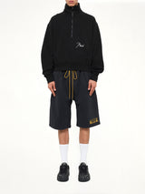 Classique Half Zip Sweatshirt in Black/White