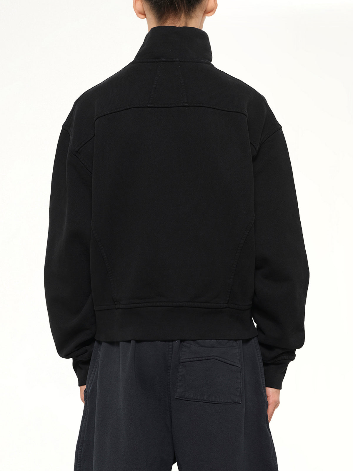 Classique Half Zip Sweatshirt in Black/White