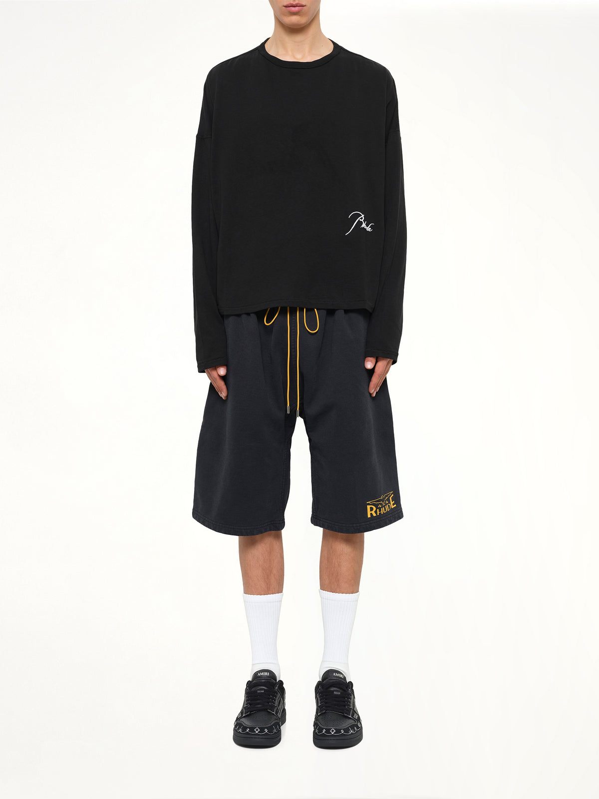Classique Reverse LS T-Shirt in Black/White