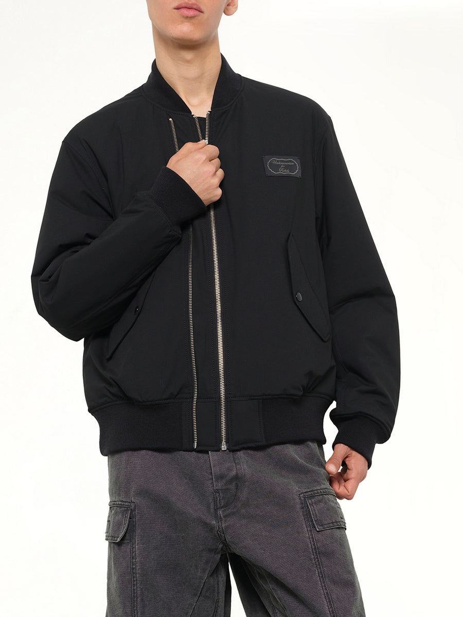 Double Zip Blouson in Black