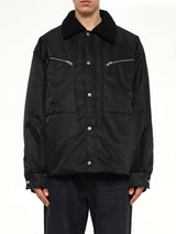 Down Shirt Jacket in Black