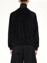 Madera Velour Track Jacket in Black
