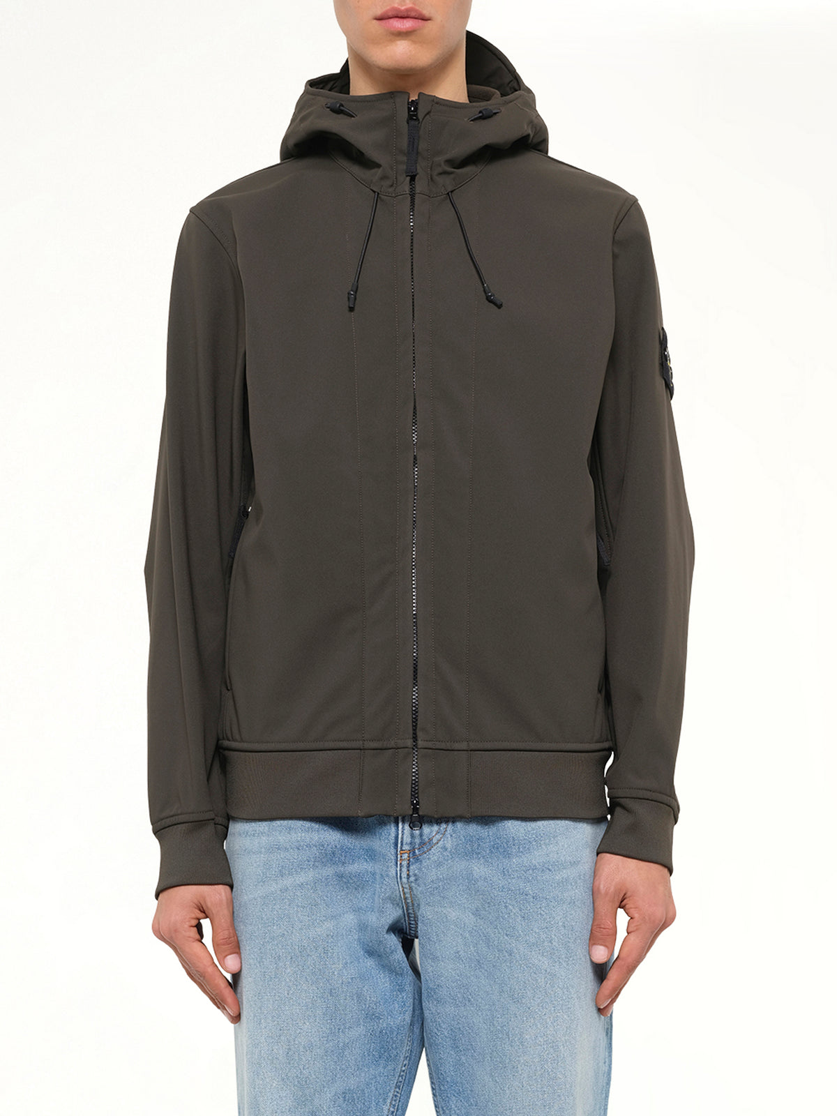 Q100004 Soft Shell Hooded Jacket in Coal Grey