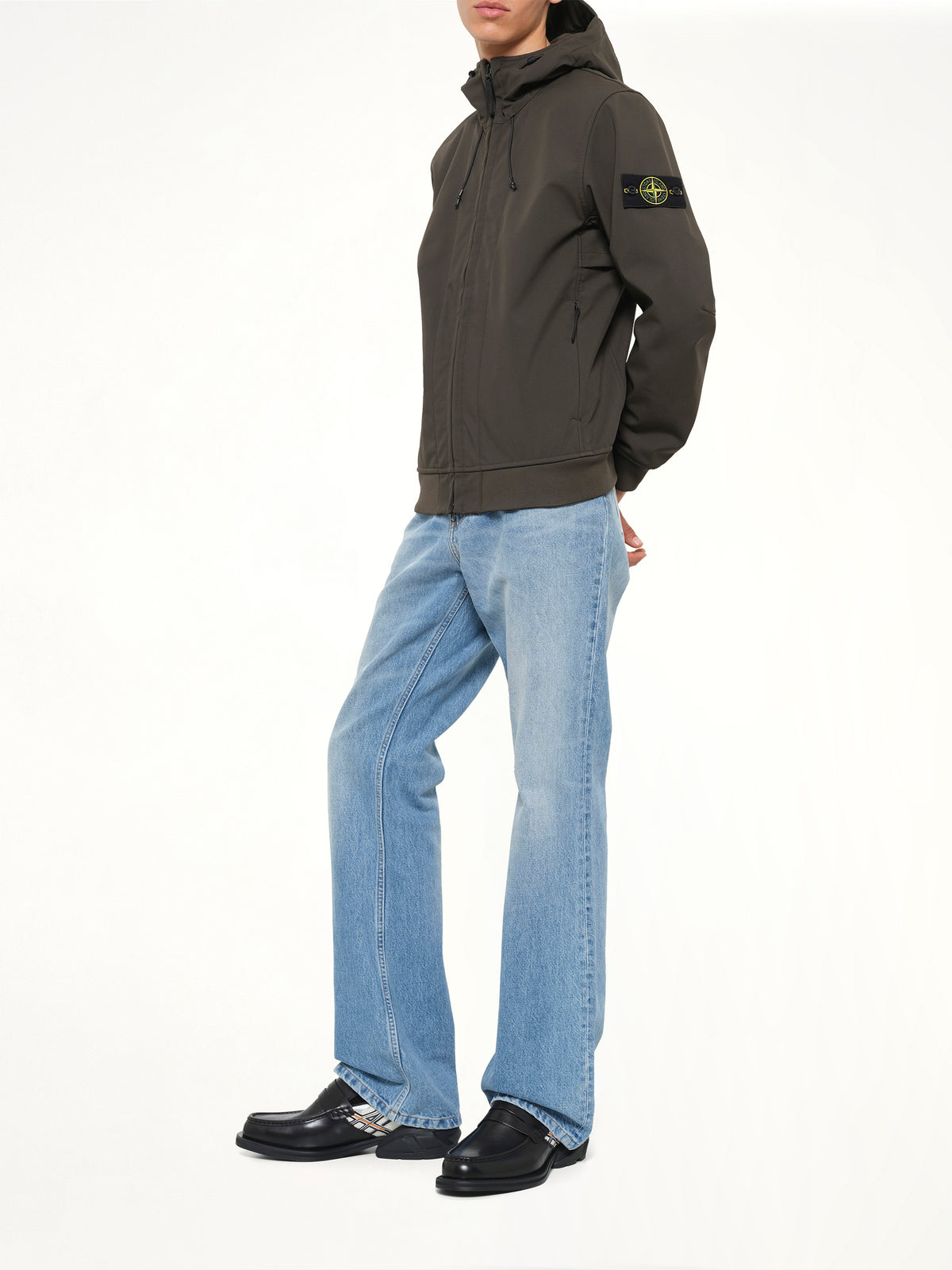 Q100004 Soft Shell Hooded Jacket in Coal Grey
