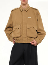 Rhude Logo Cotton Pilot Jacket in Tan