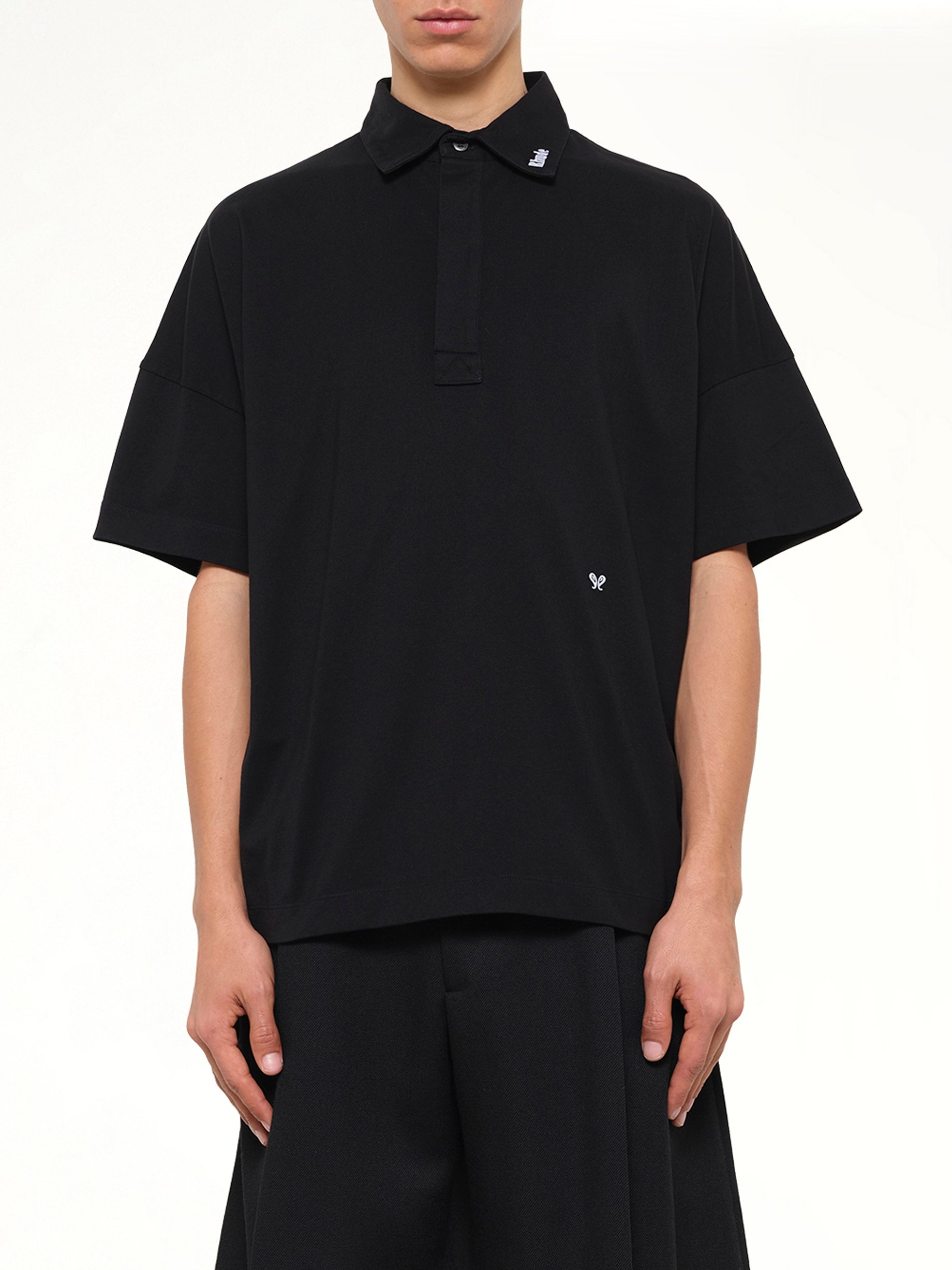 SS Jersey Polo Shirt in Black