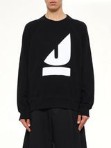 Split U Sweatshirt in Black