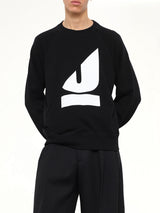 Split U Sweatshirt in Black