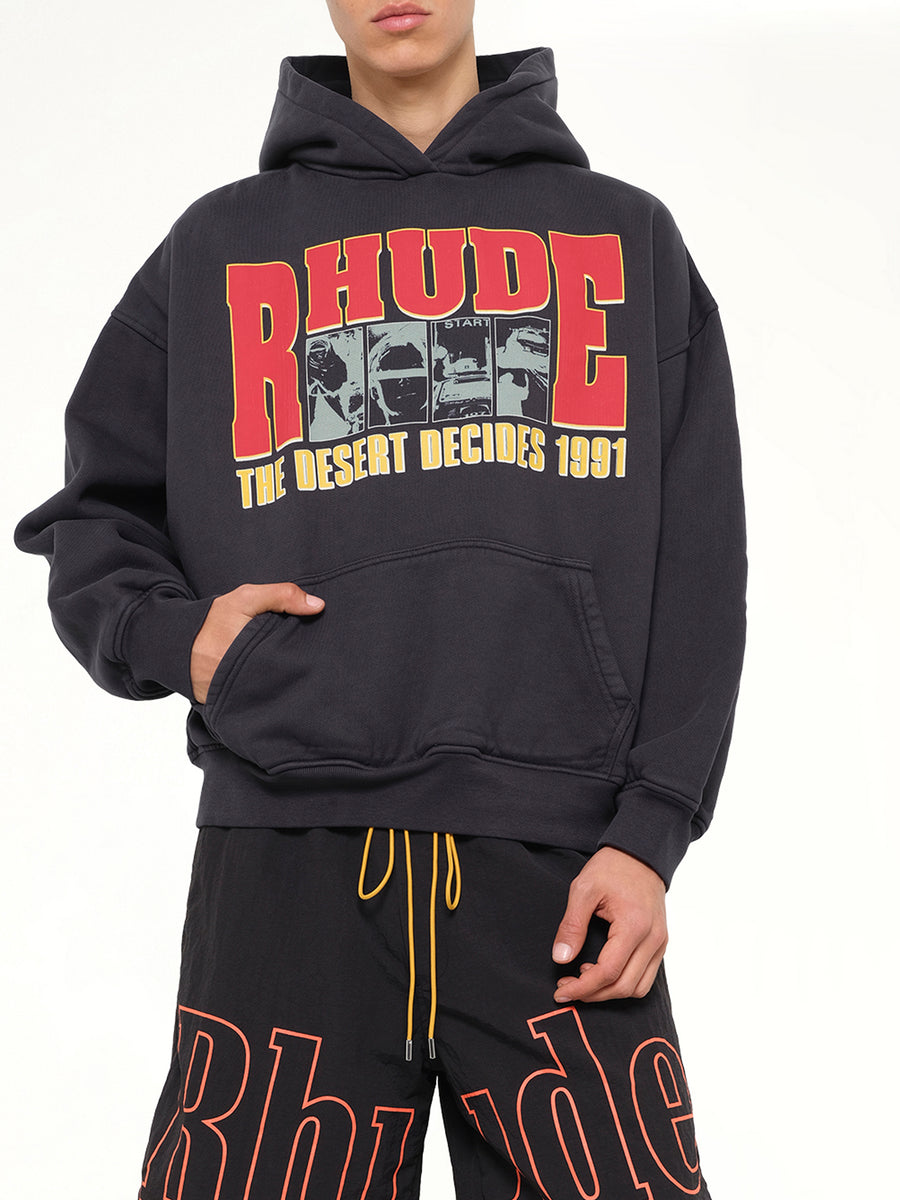 The Desert Decides Hoodie in Vintage Black/Red