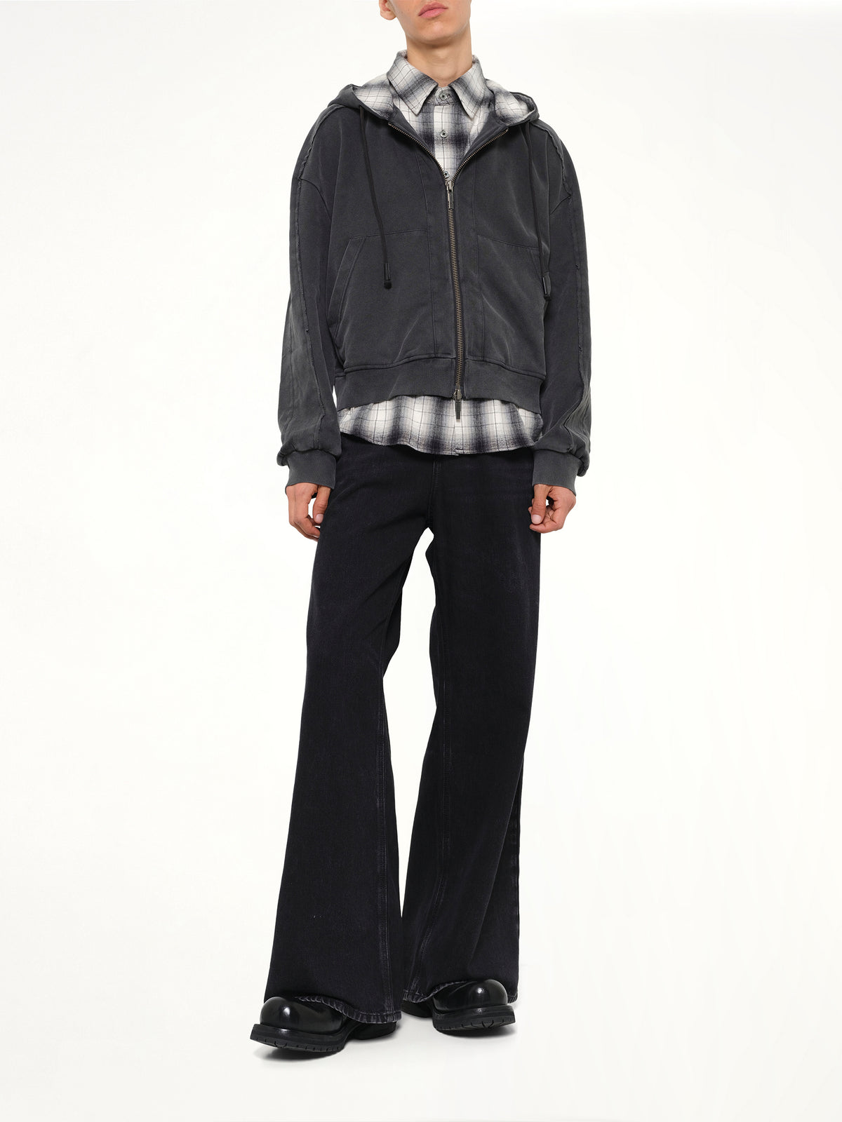 Two-in-One Hoodie in Black