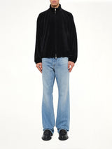 Velvet Track Top in Black