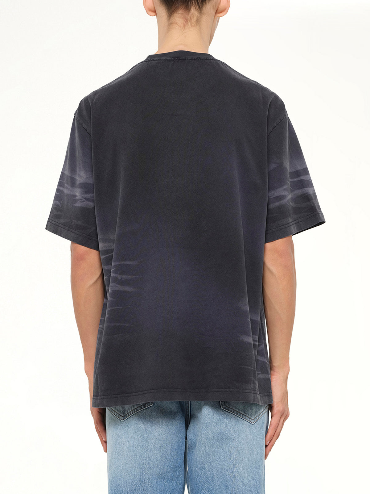 Washed Spray-Dyed T-Shirt in Navy