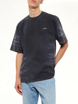 Washed Spray-Dyed T-Shirt in Navy