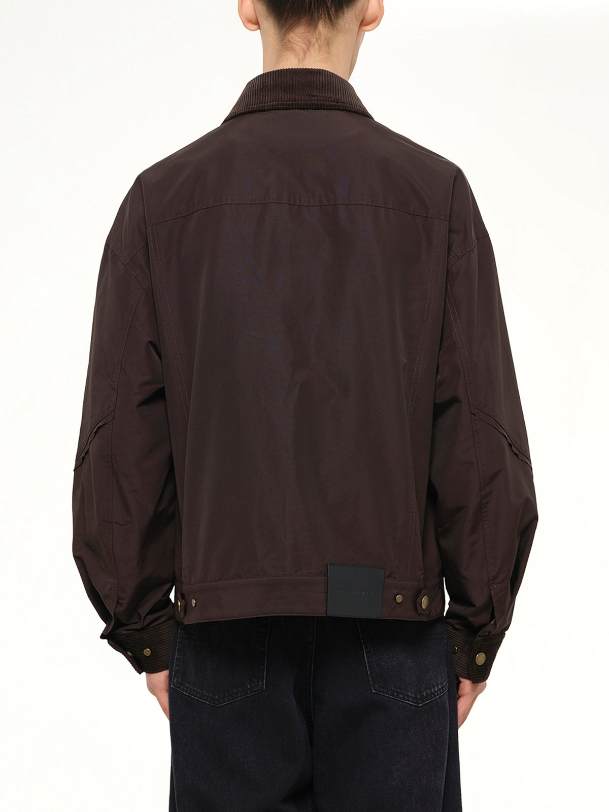 Workwear Jacket with Double Fastening in Brown