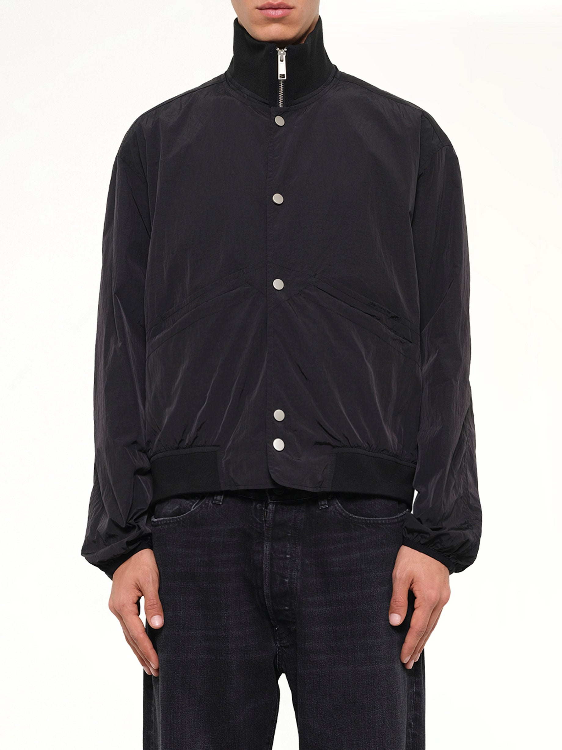 Zip Up Anorak in Black