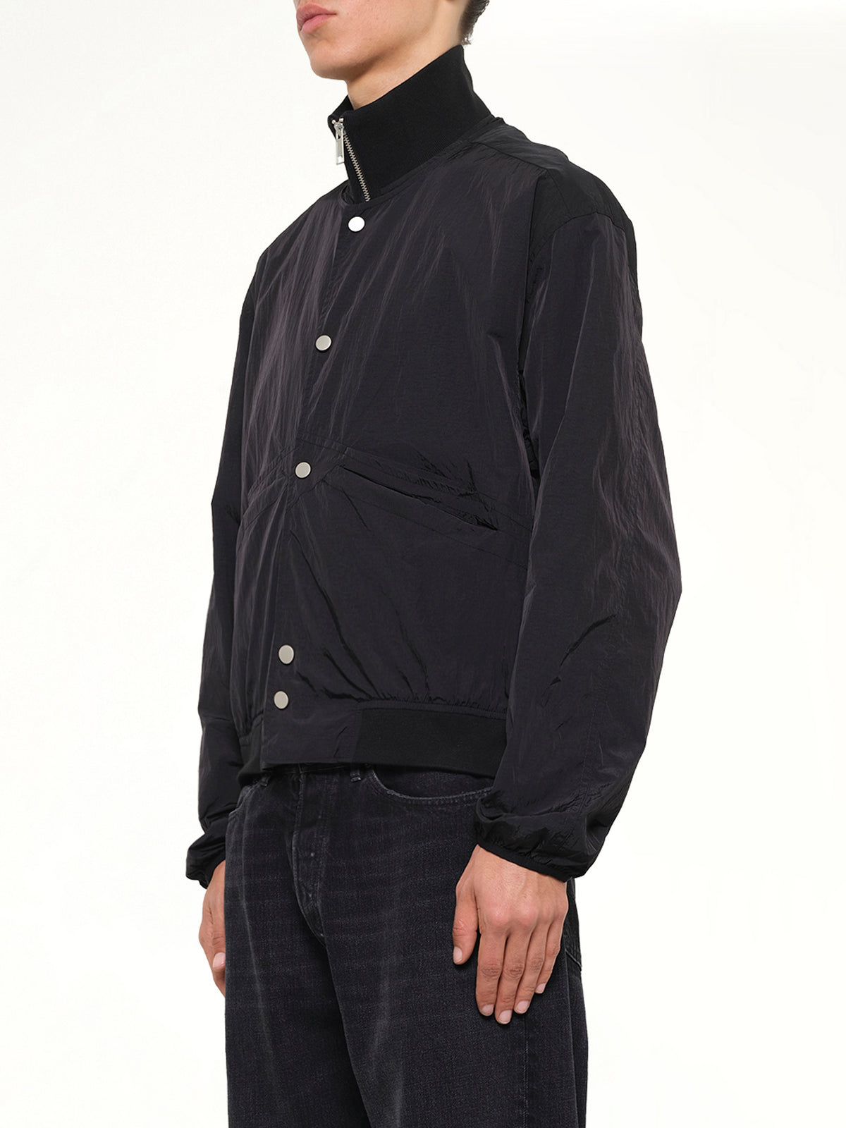 Zip Up Anorak in Black
