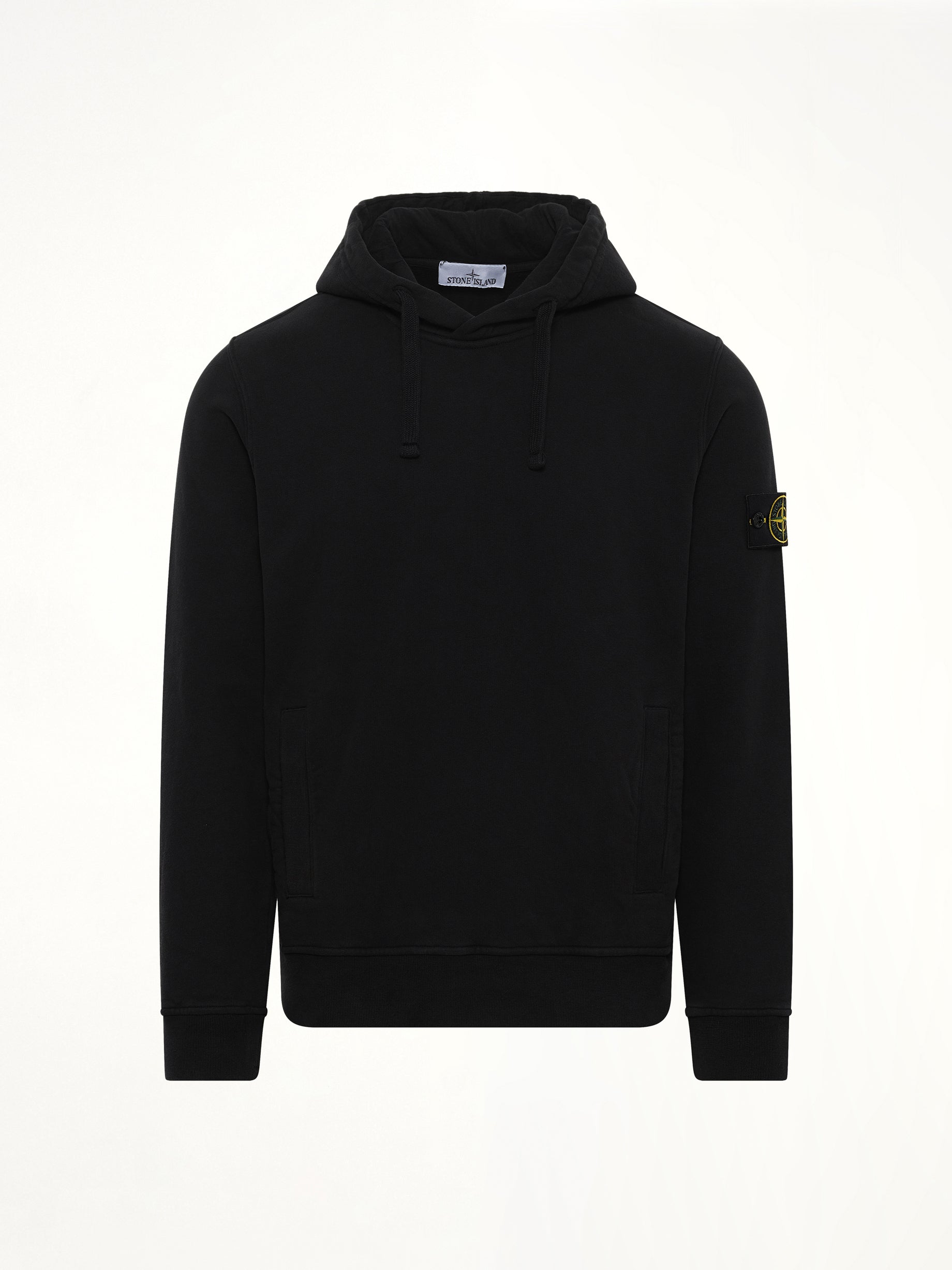 6100029 Cotton Fleece Hoodie in Black