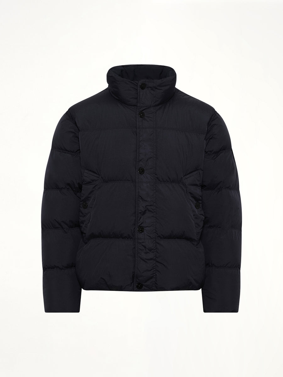 410001 Garment Dyed Crinkle Nylon Down in Navy Blue