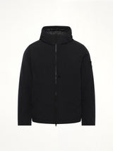 410004 Micro Twill Hooded Jacket in Black