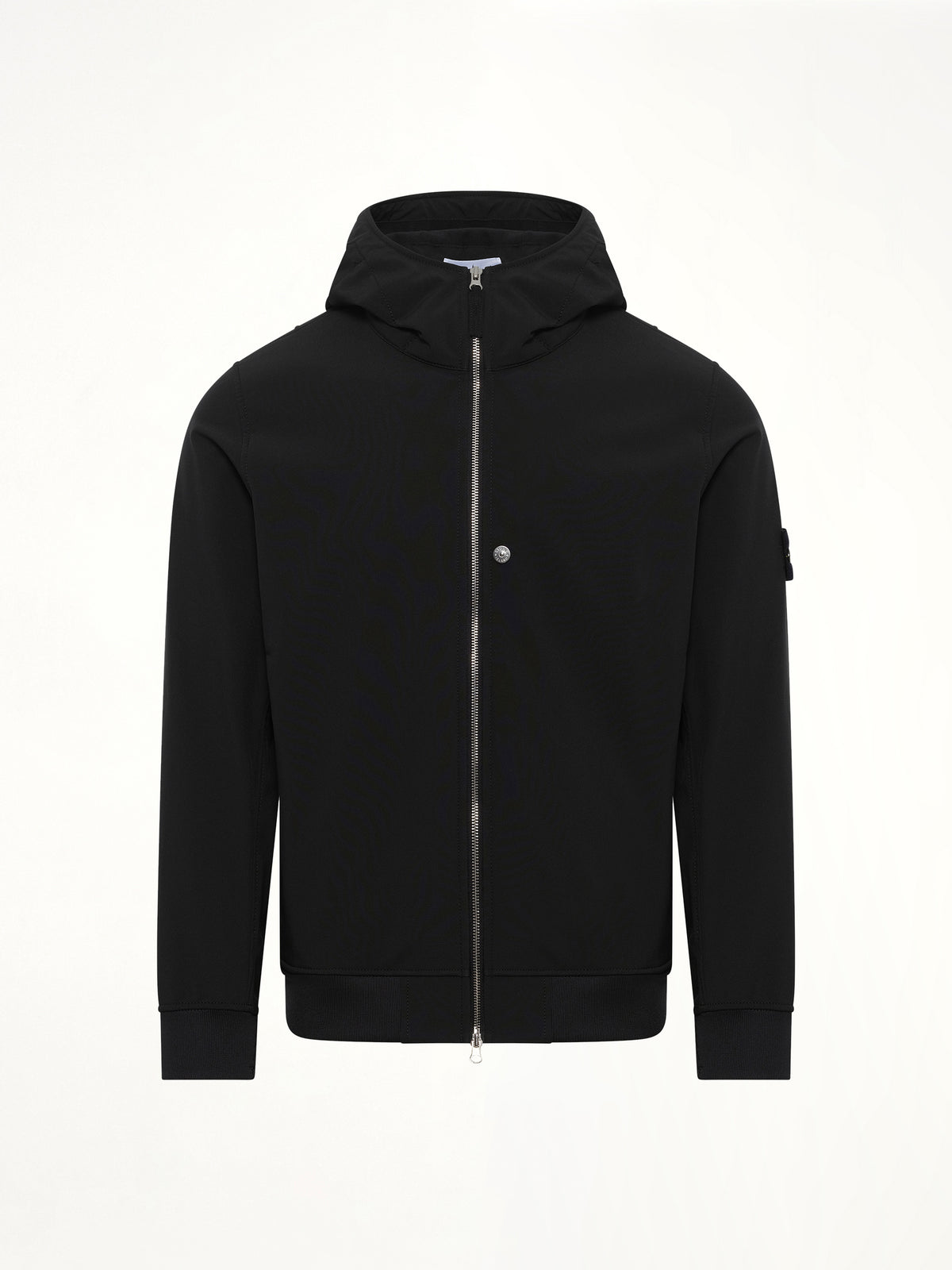 Q100004 Soft Shell Hooded Jacket in Black