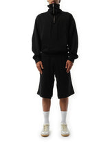 Funnel Neck Sweatshirt in Black