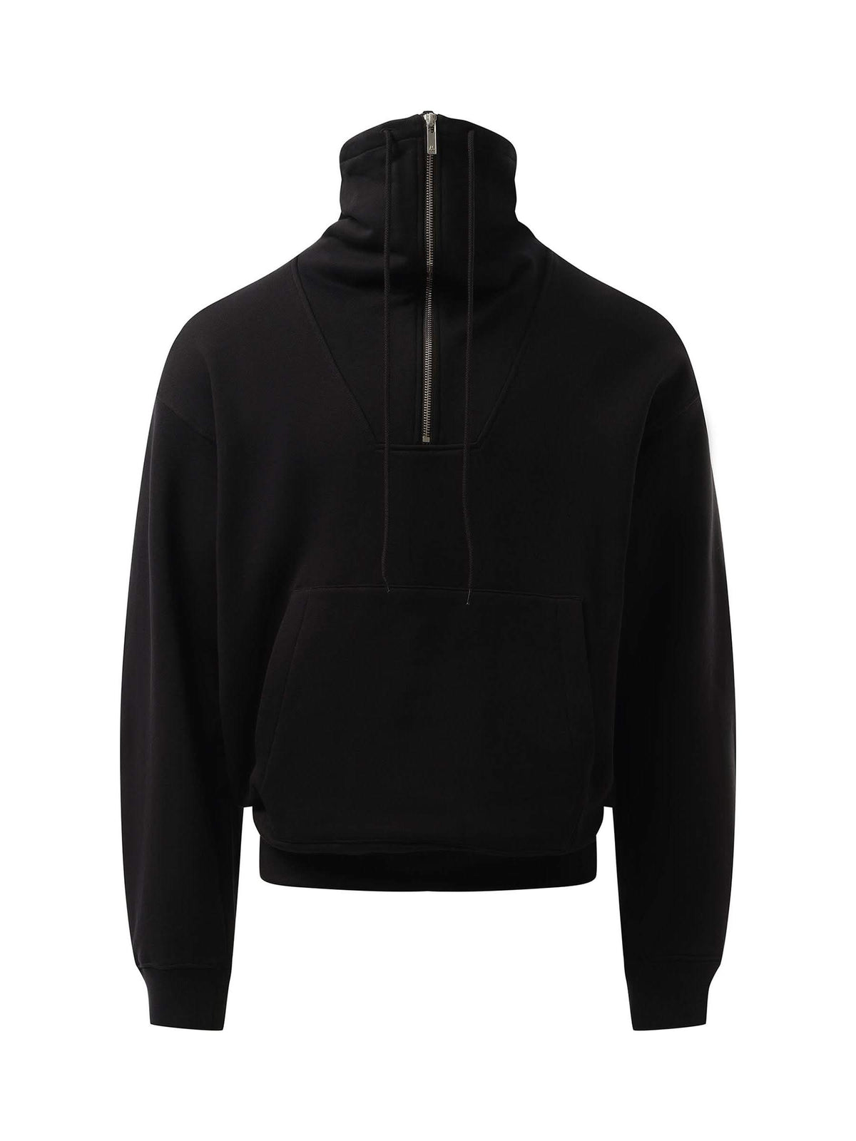 Funnel Neck Sweatshirt in Black