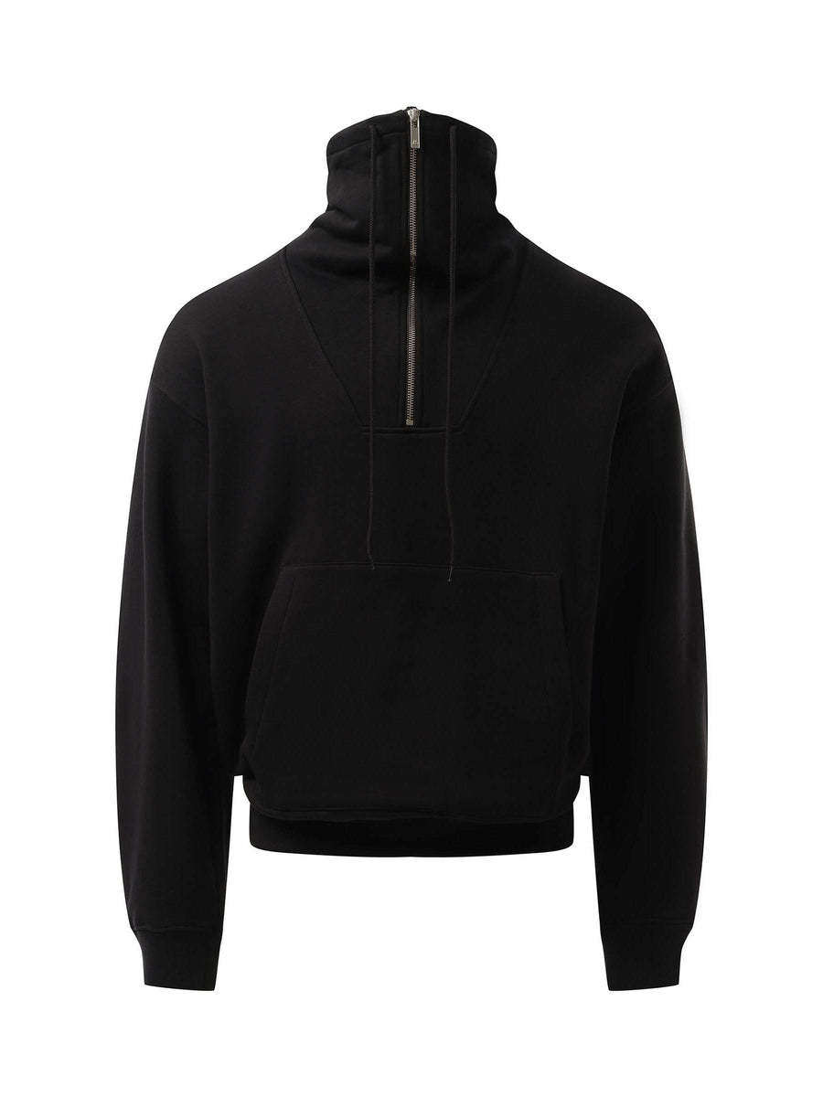 Funnel Neck Sweatshirt in Black