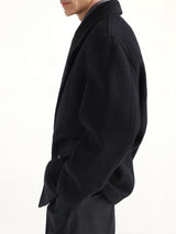 Short DB Coat in Black