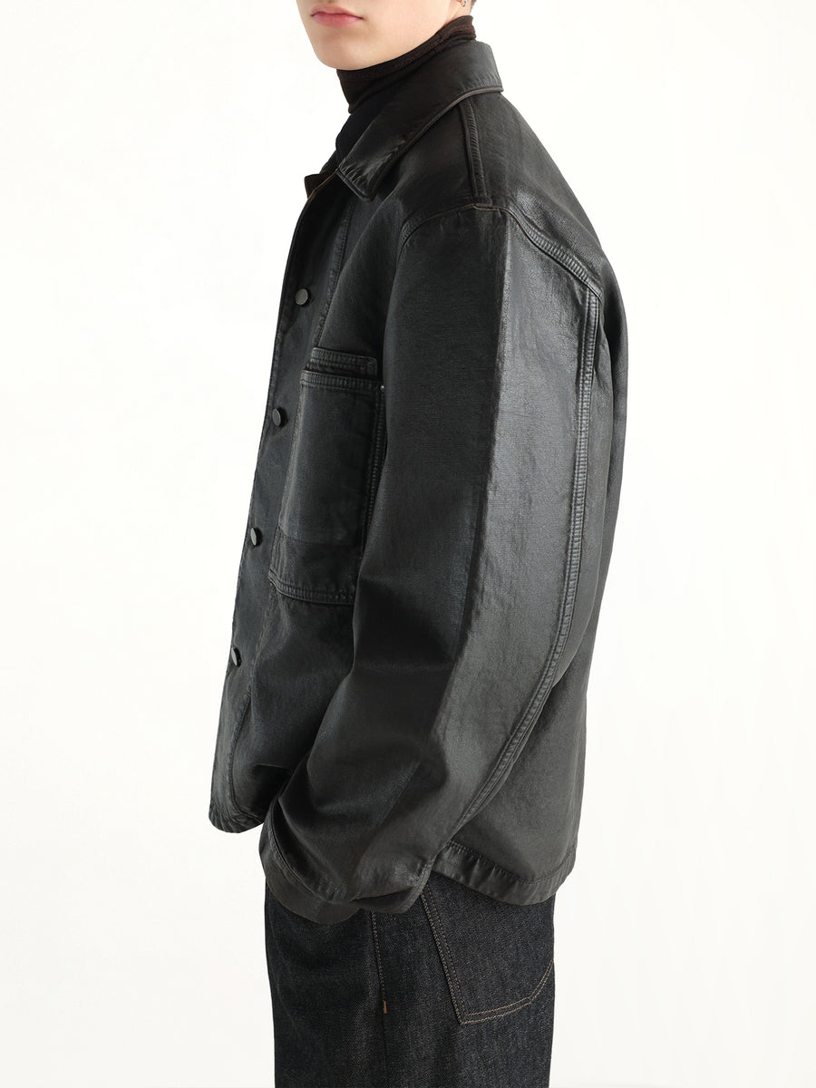 Workwear Overshirt in Licorice