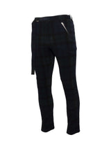 Check Corduroy Pants in Black