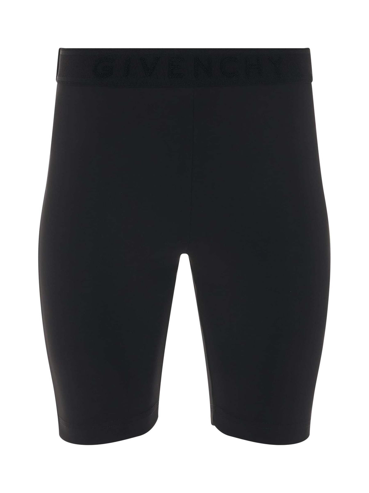 Cyclist Shorts with Elastic Jacquard in Black