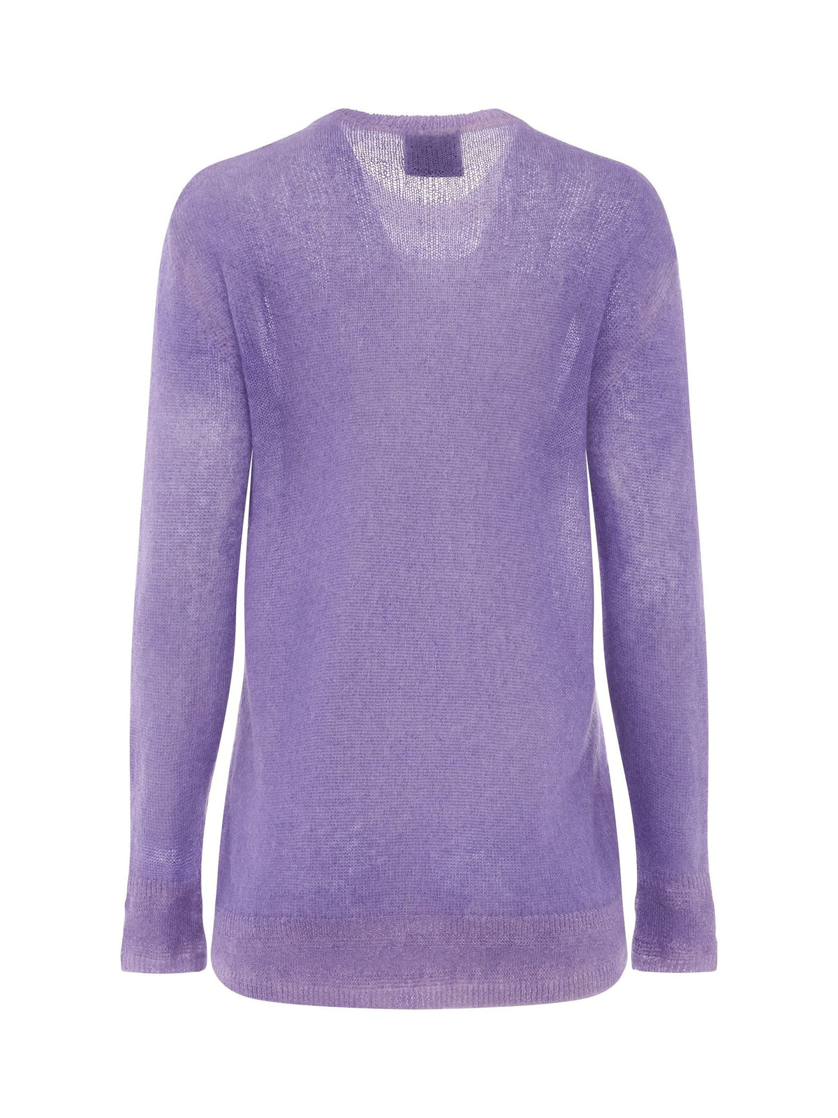 Mixmat Crew Neck Print Sweater in Mauve