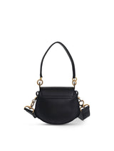 Small Tess Bag in Shiny & Suede Calfskin in Black