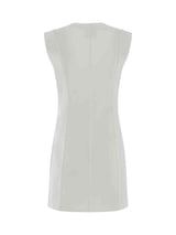 Padlock Denim Dress in White