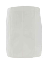 Padlock Mini Denim Skirt in White