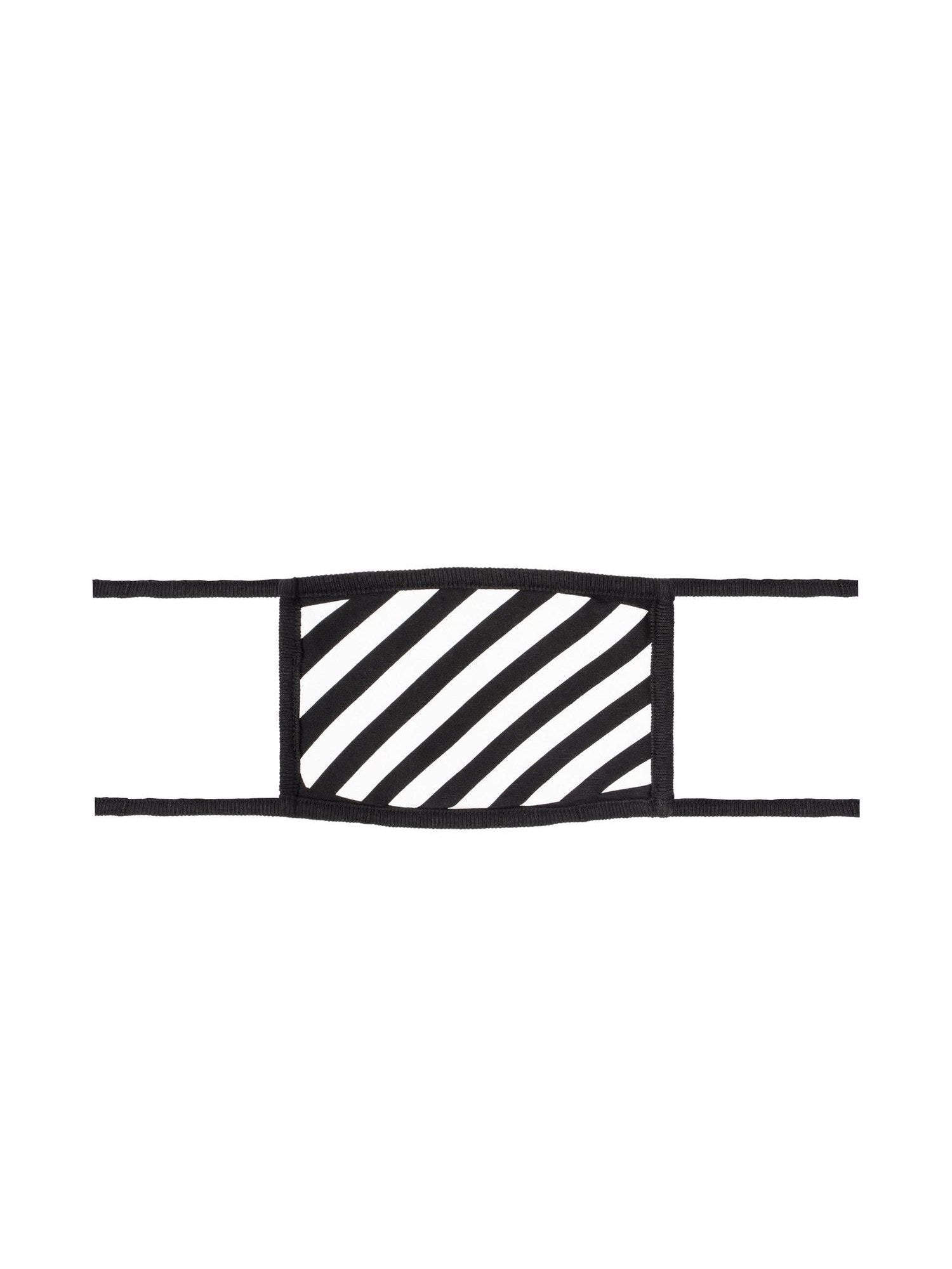 Diagonal Stripe Mask in Black