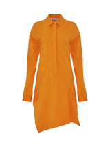 Jer Short Panel Shirt Dress in Orange
