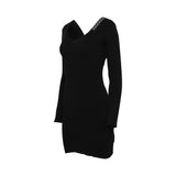 Bold Long Sleeve Dress in Black/White