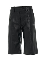 Leather Formal Shorts in Black