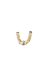 G Chain Gold Lock Small Bracelet in Gold